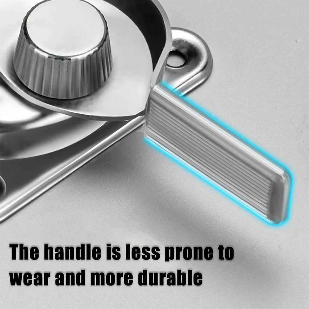 Crescent Lock for Doors and Windows,Gate Latch Slide Bolt Latches Lock,Safety Double Sided Gate Hardware,Left and Right Silvery